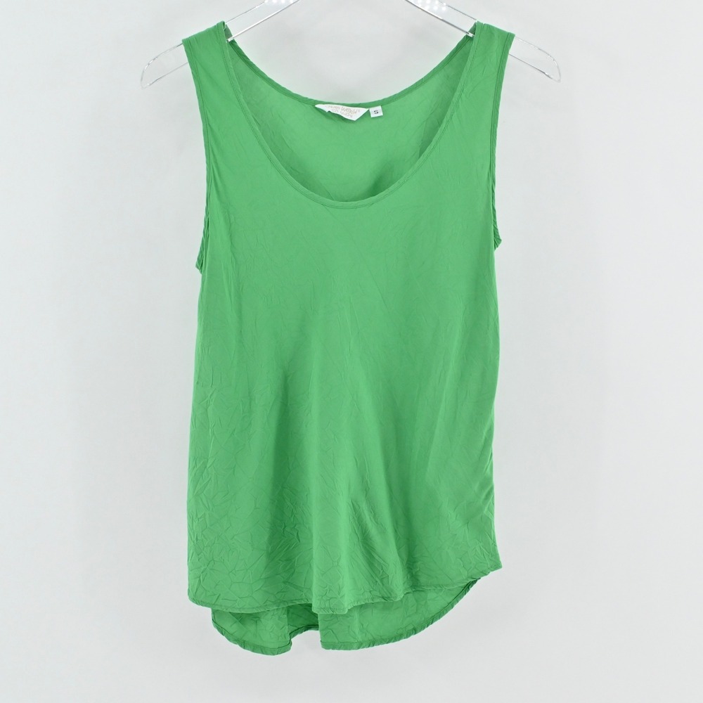 Jams World‎ Womens Tank Top Size S Green Minimalist Clean Girl Casual Blouse USA